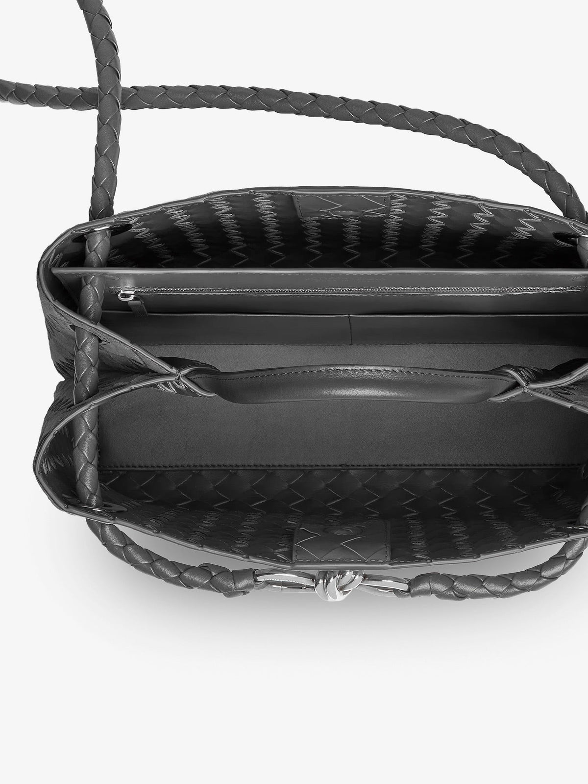 Bottega Veneta Andiamo Medium suede handbag - Obsidiangrey