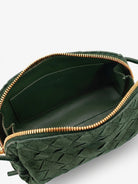 Bottega Veneta Concert Pochette suede crossbody bag - Green Tweed-Gold
