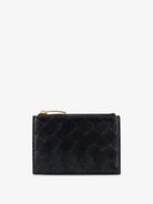 Bottega Veneta Leather card holder with Intrecciato motif - Black