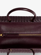 Bottega Veneta Small leather tote bag with Intrecciato motif - Deep Mahogan-Brass V
