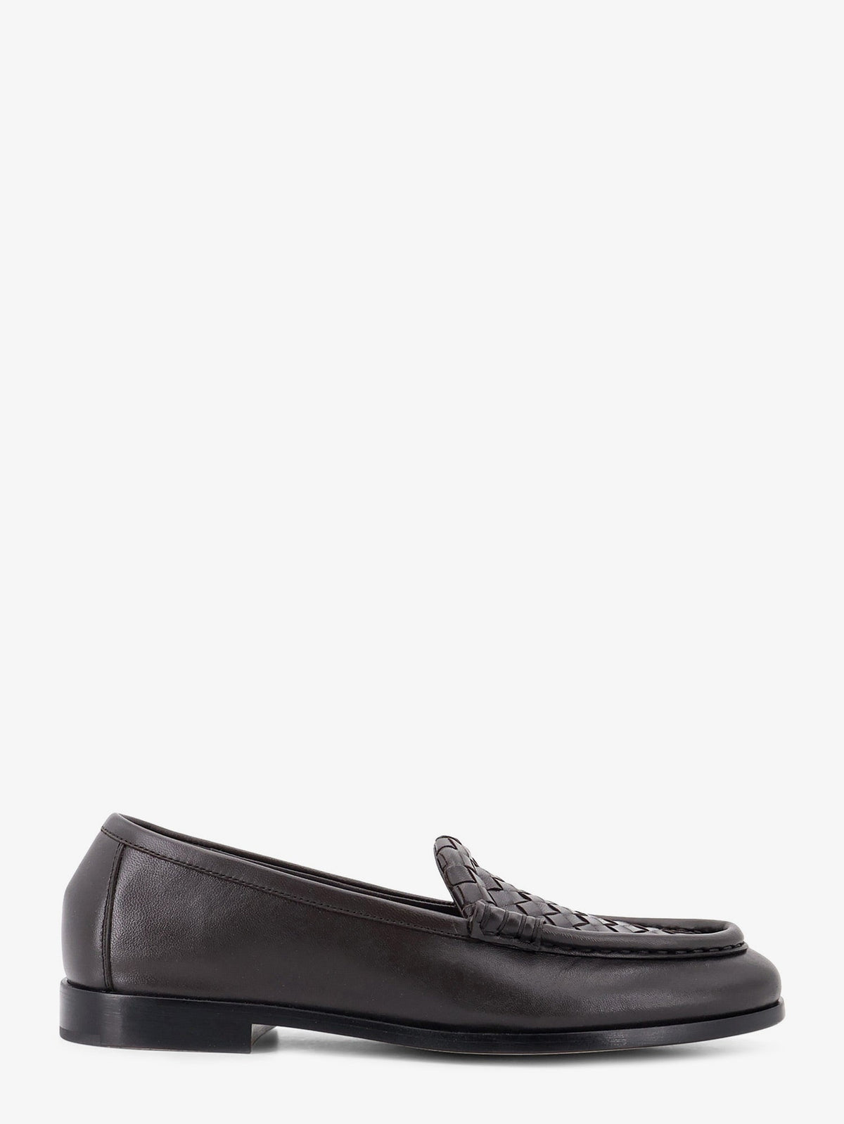 Bottega Veneta Silenzio leather loafers with Intrecciato motif - Espresso