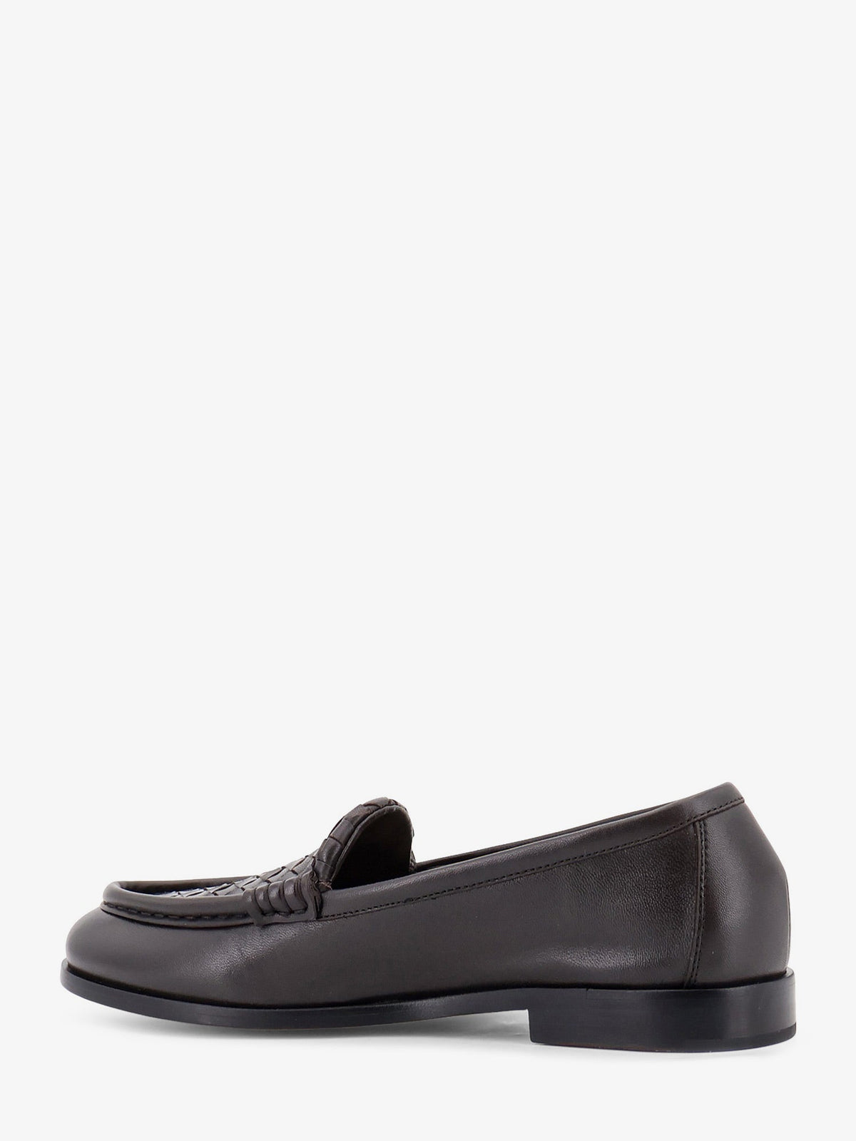 Bottega Veneta Silenzio leather loafers with Intrecciato motif - Espresso
