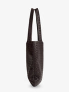 Bottega Veneta Veneto leather shoulder bag with Intrecciato motif - Espresso-Silver