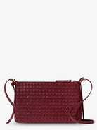 Bottega Veneta Piccolo Intrecciato Clutch with shoulder strap - Lava Red-Brass V