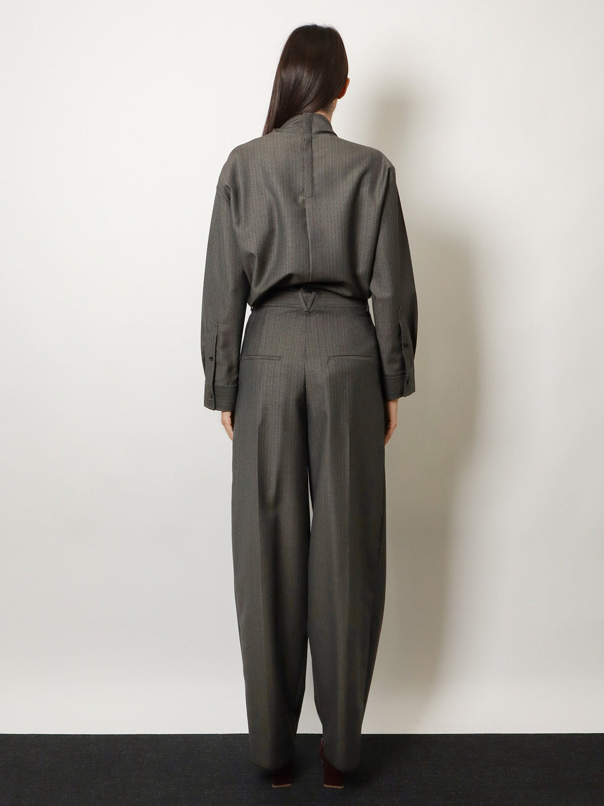Bottega Veneta Wool and mohair trousers - Desert/Grey Melange