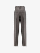 Bottega Veneta Wool and mohair trousers - Desert/Grey Melange