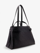 Bottega Veneta Intreccio leather shoulder bag - Black-Brass Vibra-Bl