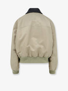 Bottega Veneta Nylon blouson with Intrecciato leather collar - Tarragon