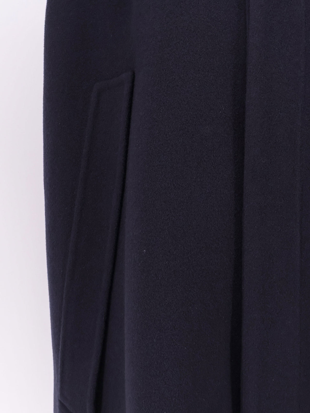 Bottega Veneta Wool and cashmere cape with Intrecciato leather detail - Midnightblue