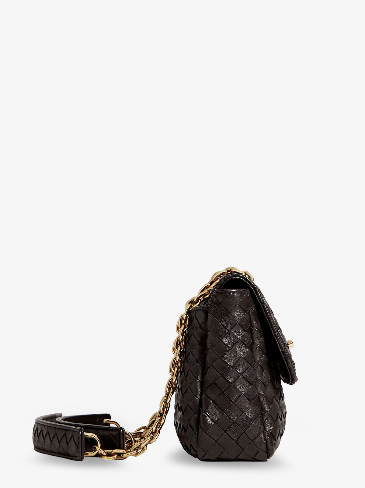 Bottega Veneta Madison leather crossbody bag with Intrecciato motif - Espresso