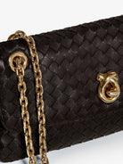 Bottega Veneta Madison leather crossbody bag with Intrecciato motif - Espresso