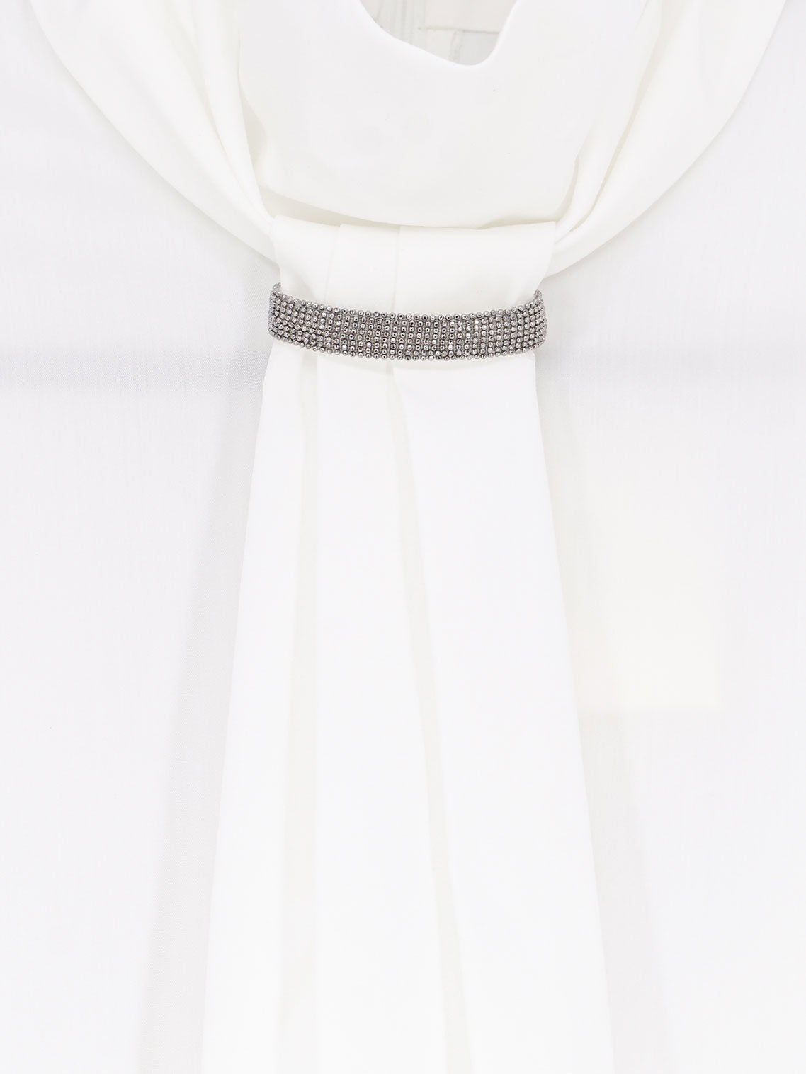 Brunello Cucinelli Cotton blend shirt with Monili detail - Bianco