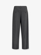 Brunello Cucinelli Stretch virgin wool blend trousers with Monili detail - Grigiolignite