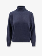 Brunello Cucinelli Cashmere turtleneck with Monili detail on the back - Blufreddo