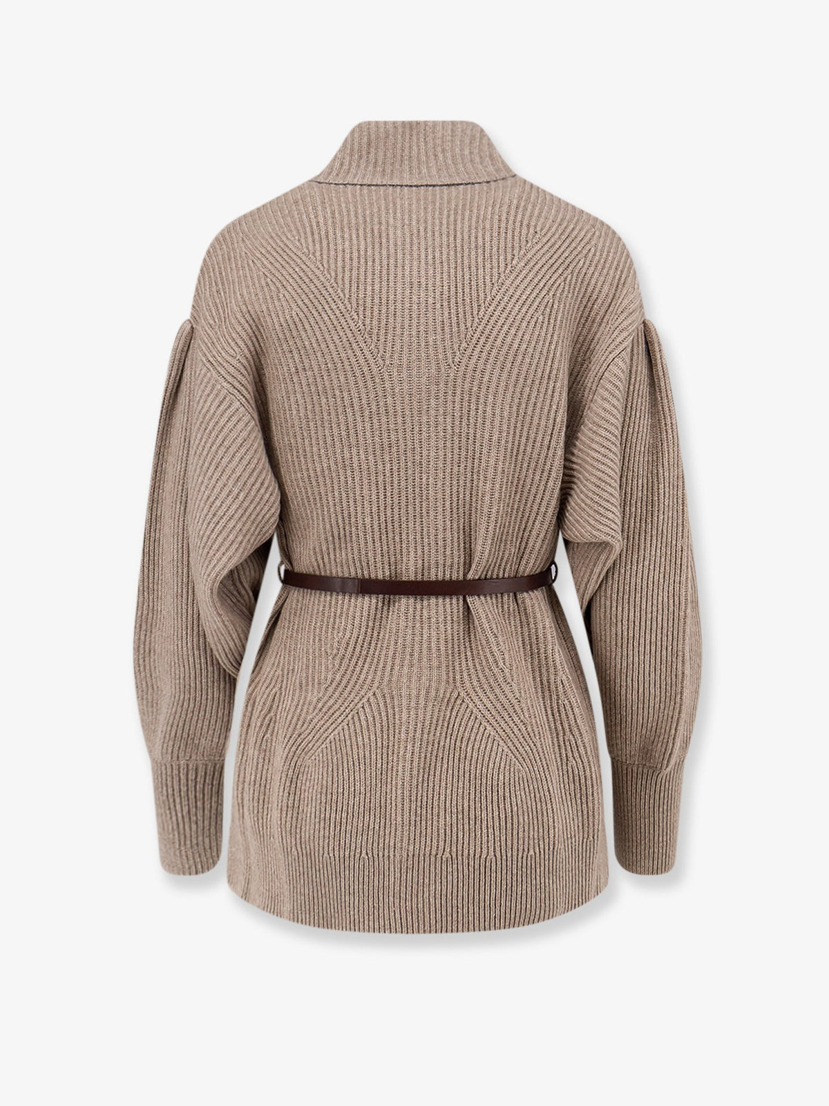 Brunello Cucinelli Wool, cashmere, and silk blend cardigan - Brown