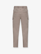 Brunello Cucinelli Dyed cotton trousers - Granito