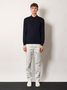 Brunello Cucinelli Cashmere and cotton polo shirt - Navygrigioscuro