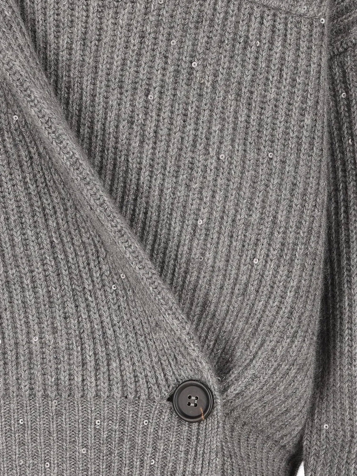 Brunello Cucinelli Cashmere and silk cardigan with sequins - Grigio Scuro