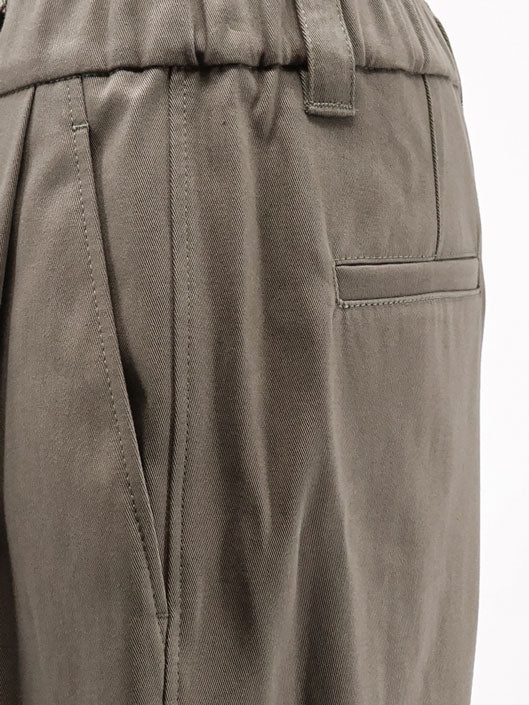 Brunello Cucinelli Cotton trousers with elastic and Monili detail - Origano