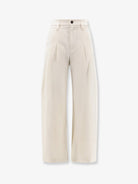 Brunello Cucinelli Baggy Wrinkled wool and cotton trousers - Panama