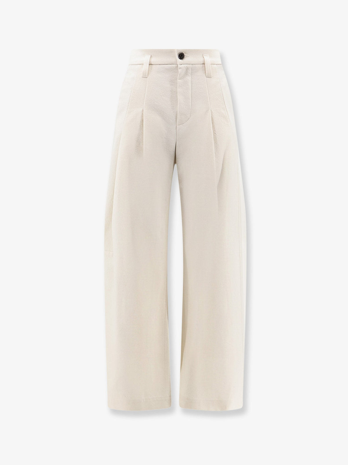 Brunello Cucinelli Baggy Wrinkled wool and cotton trousers - Panama
