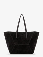 Brunello Cucinelli BC Duo suede shoulder bag with engraved logo - Pepe