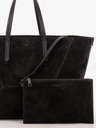 Brunello Cucinelli BC Duo suede shoulder bag with engraved logo - Pepe