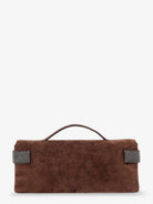 Brunello Cucinelli Essence suede handbag - Espresso