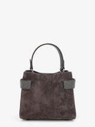 Brunello Cucinelli Suede crossbody bag with Monili detail - Pepe