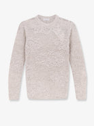 Brunello Cucinelli Mohair and virgin wool blend sweater with all-over Dazzling detail - Madreperla