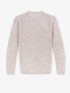 Brunello Cucinelli Mohair and virgin wool blend sweater with all-over Dazzling detail - Madreperla
