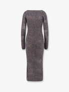 Brunello Cucinelli Flower Lace Sparkling mohair and virgin wool knit dress - Piombo