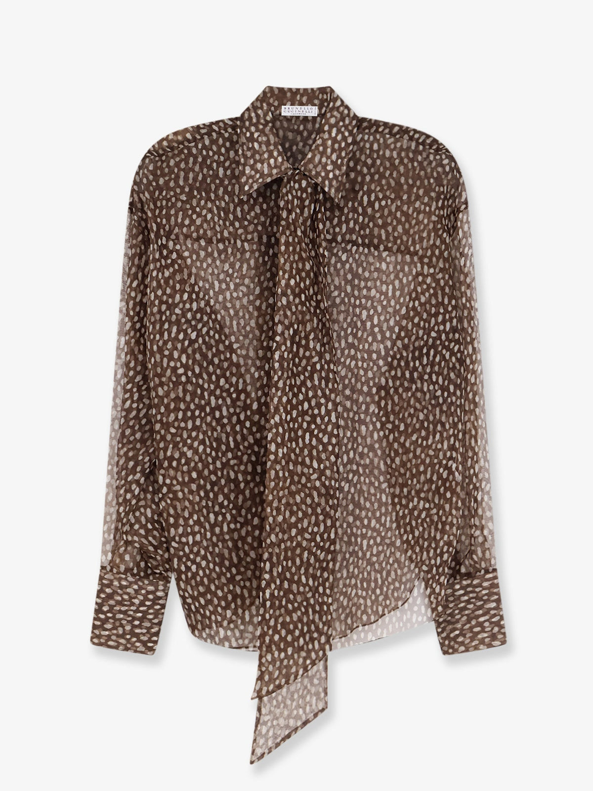Brunello Cucinelli Sheer silk shirt - Chocolate