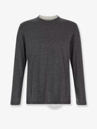 Brunello Cucinelli Silk and cotton blend T-shirt - Grigioscuro