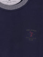 Brunello Cucinelli Cotton sweatshirt with front embroidered logo - Cobaltopiombo