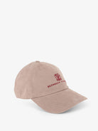 Brunello Cucinelli Suede hat with embroidered logo on the front - Marmo