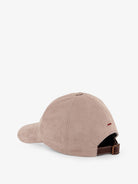 Brunello Cucinelli Suede hat with embroidered logo on the front - Marmo
