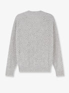 Brunello Cucinelli Mohair blend sweater with Dazzling pattern - Ghiaia