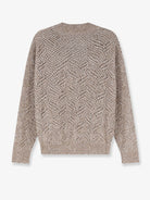 Brunello Cucinelli Mohair blend sweater with Dazzling pattern - Browncaldo