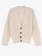 Brunello Cucinelli Mohair blend cardigan with iconic Dazzling motif - Avorio