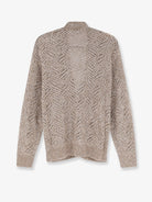 Brunello Cucinelli Mohair blend cardigan with iconic Dazzling motif - Brown