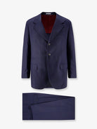 Brunello Cucinelli Virgin wool suit with pinstripe pattern - Navyrosso