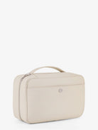 Brunello Cucinelli Leather beauty case with metal logo detail - Ghiaccio