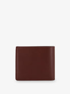 Brunello Cucinelli Hammered leather wallet with engraved logo - Bruciato