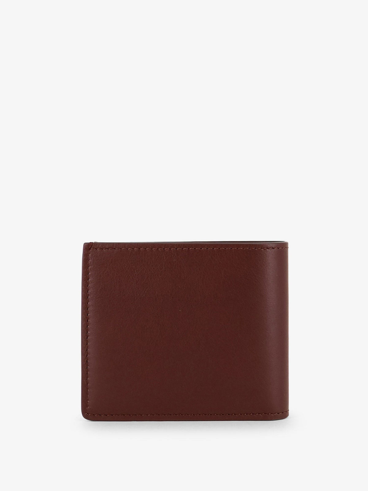 Brunello Cucinelli Hammered leather wallet with engraved logo - Bruciato