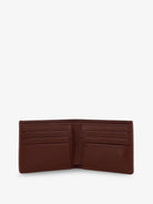 Brunello Cucinelli Hammered leather wallet with engraved logo - Bruciato