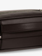 Brunello Cucinelli Leather beauty case with metal logo detail - Testa Di Moro