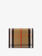 Burberry Highlands Compact wallet with leather inserts - Sand