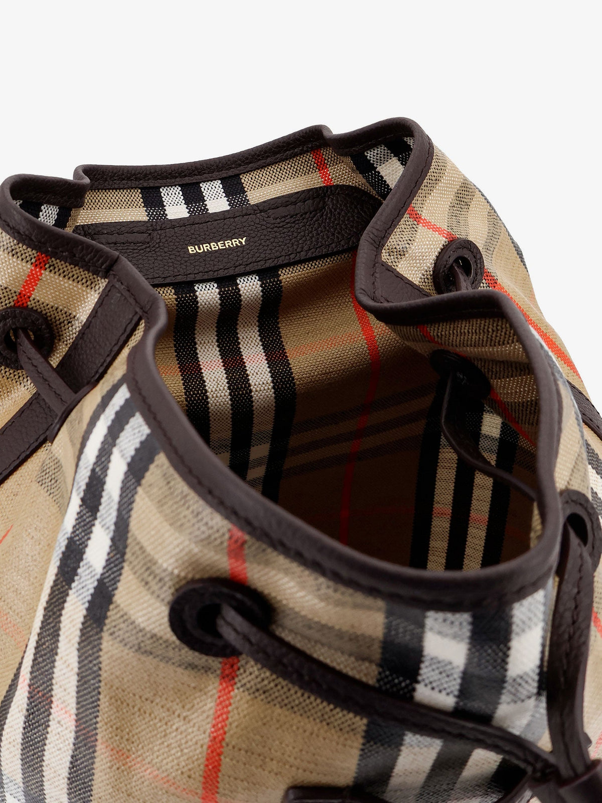 Burberry Highlands coated canvas backpack with front logo - Sand