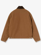 Carhartt WIP Detroit canvas jacket with front logo patch - Brown